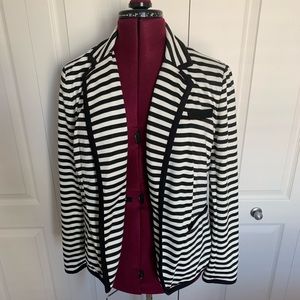 Black and White Stripe Blazer